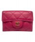 CHANEL（シャネル）の古着「クラシックスモールフラップウォレット」｜ショッキングピンク