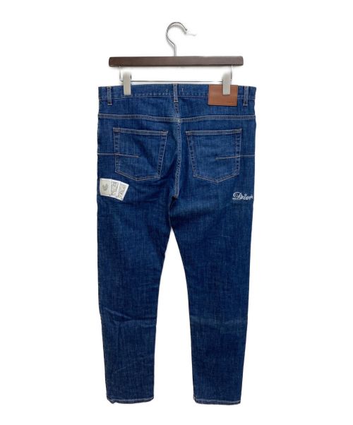 Christian Dior（クリスチャン ディオール）Christian Dior (クリスチャン ディオール) KENNY SCHARF (ケニー シャーフ) 刺繍デニムパンツ ブルー サイズ:31の古着・服飾アイテム