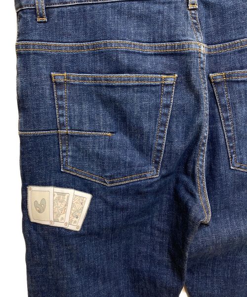 Christian Dior（クリスチャン ディオール）Christian Dior (クリスチャン ディオール) KENNY SCHARF (ケニー シャーフ) 刺繍デニムパンツ ブルー サイズ:31の古着・服飾アイテム