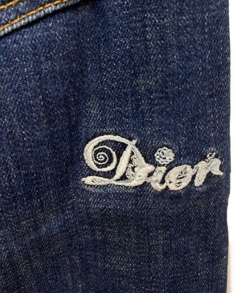 Christian Dior（クリスチャン ディオール）Christian Dior (クリスチャン ディオール) KENNY SCHARF (ケニー シャーフ) 刺繍デニムパンツ ブルー サイズ:31の古着・服飾アイテム