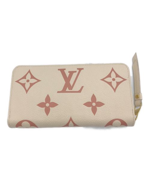 LOUIS VUITTON（ルイ ヴィトン）LOUIS VUITTON (ルイ ヴィトン) ジッピー・ウォレット  ベージュ×ピンクの古着・服飾アイテム