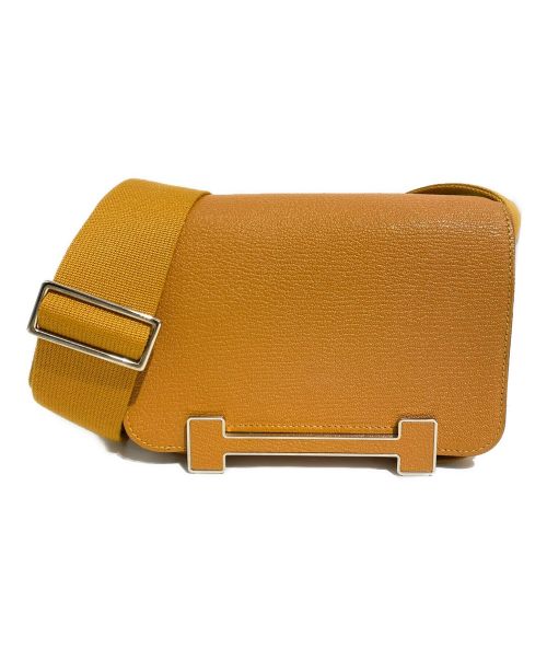 HERMES（エルメス）HERMES (エルメス) ゲタ/シルバー金具/シェーブル/キャラメル/U刻印 キャラメルの古着・服飾アイテム