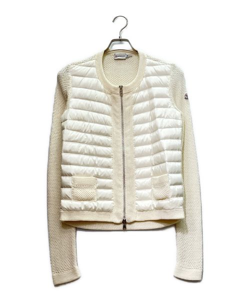 MONCLER（モンクレール）MONCLER (モンクレール) ライトダウンカーディガン ホワイト サイズ:XSの古着・服飾アイテム