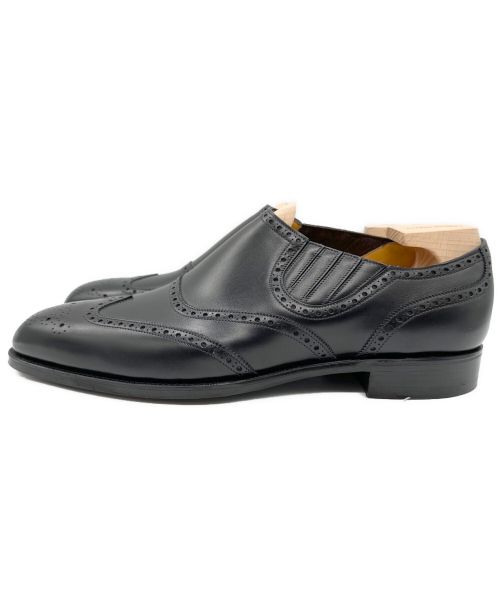 ALFRED DUNHILL（アルフレッド・ダンヒル）ALFRED DUNHILL (アルフレッド・ダンヒル) サイドエラスティックシューズ ブラック サイズ:8 1/2の古着・服飾アイテム