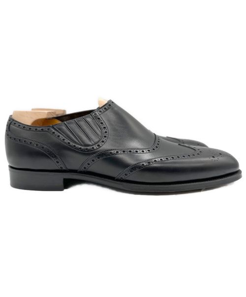 ALFRED DUNHILL（アルフレッド・ダンヒル）ALFRED DUNHILL (アルフレッド・ダンヒル) サイドエラスティックシューズ ブラック サイズ:8 1/2の古着・服飾アイテム