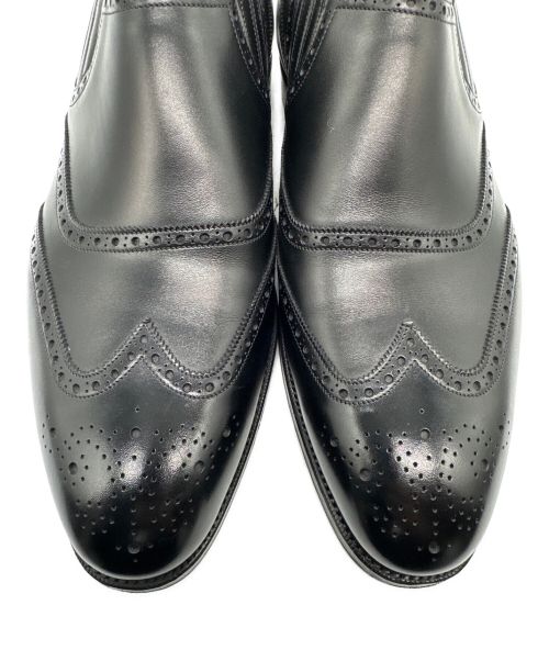 ALFRED DUNHILL（アルフレッド・ダンヒル）ALFRED DUNHILL (アルフレッド・ダンヒル) サイドエラスティックシューズ ブラック サイズ:8 1/2の古着・服飾アイテム