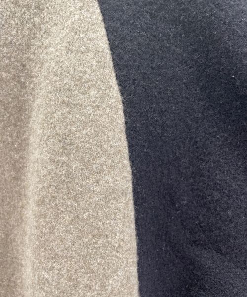 CELINE（セリーヌ）CELINE (セリーヌ) ハイネックバイカラーカシミヤ混ニット グレー×ブラック サイズ:Mの古着・服飾アイテム