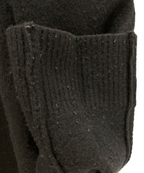 CELINE（セリーヌ）CELINE (セリーヌ) ハイネックバイカラーカシミヤ混ニット グレー×ブラック サイズ:Mの古着・服飾アイテム