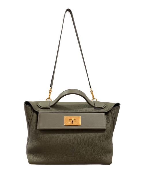 HERMES（エルメス）HERMES (エルメス) ヴァンキャトル 29/ゴールド金具/トゴ/オリーブ/Y刻印 オリーブ サイズ:29の古着・服飾アイテム