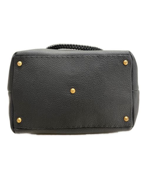 FENDI（フェンディ）FENDI (フェンディ) セレリアハンドバッグ ブラック×ゴールドの古着・服飾アイテム