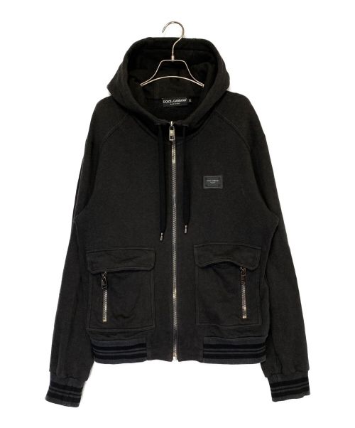 DOLCE & GABBANA（ドルチェ＆ガッバーナ）DOLCE & GABBANA (ドルチェ＆ガッバーナ) LOGO Hoodie グレー サイズ:50の古着・服飾アイテム