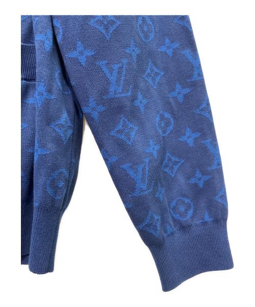 LOUIS VUITTON（ルイ ヴィトン）LOUIS VUITTON (ルイ ヴィトン) 草間 彌生 モノグラム フェイス ニット カーディガン ブルー サイズ:Mの古着・服飾アイテム