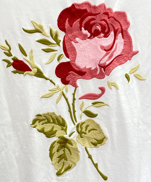 Christian Dior（クリスチャン ディオール）Christian Dior (クリスチャン ディオール) バック刺繍ロゴプリントTシャツ ホワイト サイズ:Lの古着・服飾アイテム