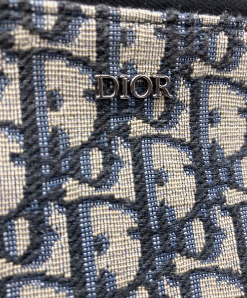 Christian Dior（クリスチャン ディオール）Christian Dior (クリスチャン ディオール) トロッタークラッチバッグ ネイビー×ベージュの古着・服飾アイテム