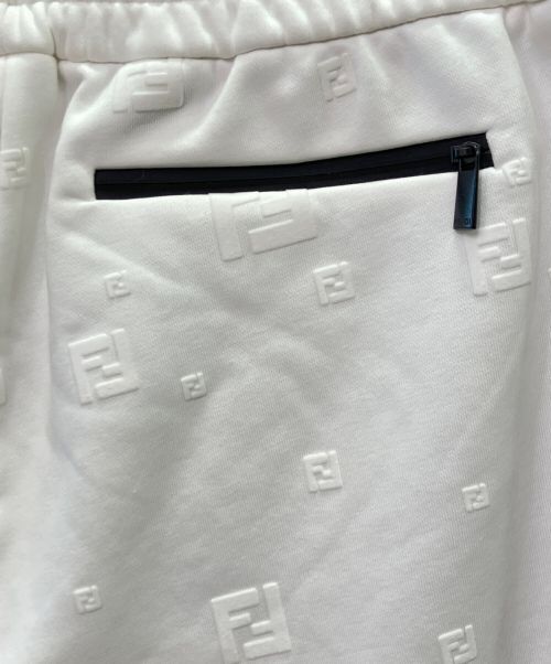 FENDI（フェンディ）FENDI (フェンディ) スウェットハーフパンツ ホワイト サイズ:Mの古着・服飾アイテム