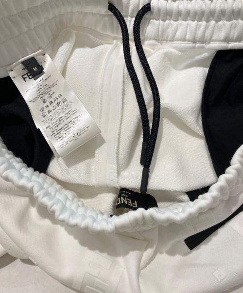 FENDI（フェンディ）FENDI (フェンディ) スウェットハーフパンツ ホワイト サイズ:Mの古着・服飾アイテム