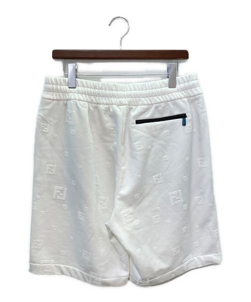 FENDI（フェンディ）FENDI (フェンディ) ズッカ柄 スウェット ハーフパンツ ホワイト サイズ:Mの古着・服飾アイテム