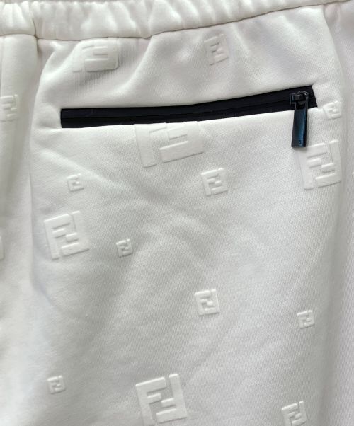 FENDI（フェンディ）FENDI (フェンディ) ズッカ柄 スウェット ハーフパンツ ホワイト サイズ:Mの古着・服飾アイテム