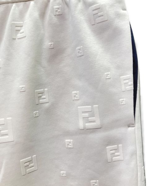 FENDI（フェンディ）FENDI (フェンディ) ズッカ柄 スウェット ハーフパンツ ホワイト サイズ:Mの古着・服飾アイテム