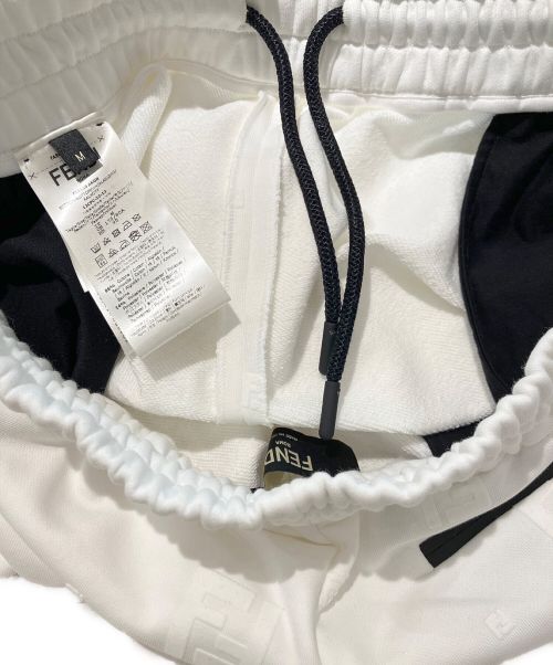 FENDI（フェンディ）FENDI (フェンディ) ズッカ柄 スウェット ハーフパンツ ホワイト サイズ:Mの古着・服飾アイテム
