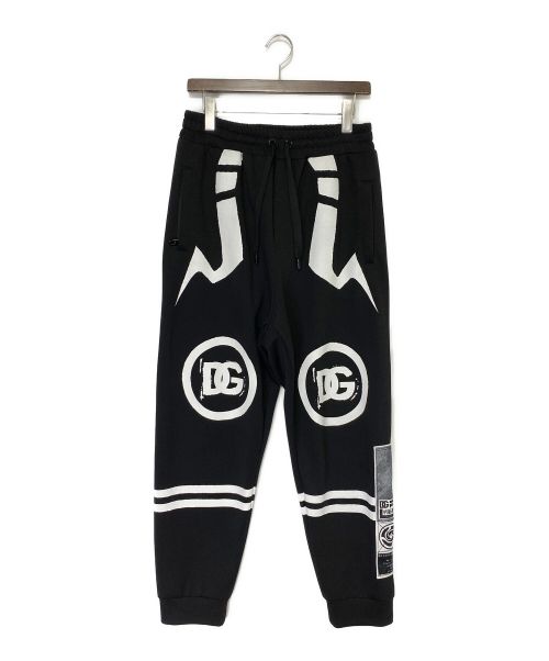 DOLCE & GABBANA（ドルチェ＆ガッバーナ）DOLCE & GABBANA (ドルチェ＆ガッバーナ) 呪術廻戦 (ジュジュツカイセン) スウェットパンツ ブラック×ホワイト サイズ:44の古着・服飾アイテム