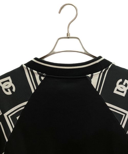 DOLCE & GABBANA（ドルチェ＆ガッバーナ）DOLCE & GABBANA (ドルチェ＆ガッバーナ) ロゴ袖スウェット ブラック×ホワイト サイズ:46の古着・服飾アイテム