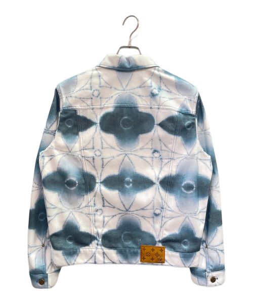LOUIS VUITTON（ルイ ヴィトン）LOUIS VUITTON (ルイ ヴィトン) モノグラム シボリプリンテッド ジャケット ホワイト×ブルー サイズ:48の古着・服飾アイテム
