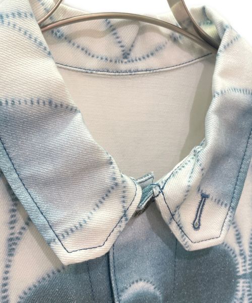 LOUIS VUITTON（ルイ ヴィトン）LOUIS VUITTON (ルイ ヴィトン) モノグラム シボリプリンテッド ジャケット ホワイト×ブルー サイズ:48の古着・服飾アイテム