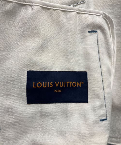 LOUIS VUITTON（ルイ ヴィトン）LOUIS VUITTON (ルイ ヴィトン) モノグラム シボリプリンテッド ジャケット ホワイト×ブルー サイズ:48の古着・服飾アイテム