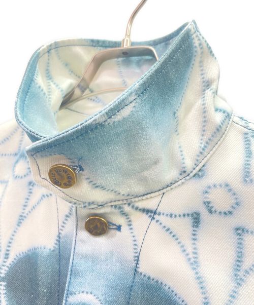 LOUIS VUITTON（ルイ ヴィトン）LOUIS VUITTON (ルイ ヴィトン) モノグラム シボリプリンテッド ジャケット ホワイト×ブルー サイズ:48の古着・服飾アイテム