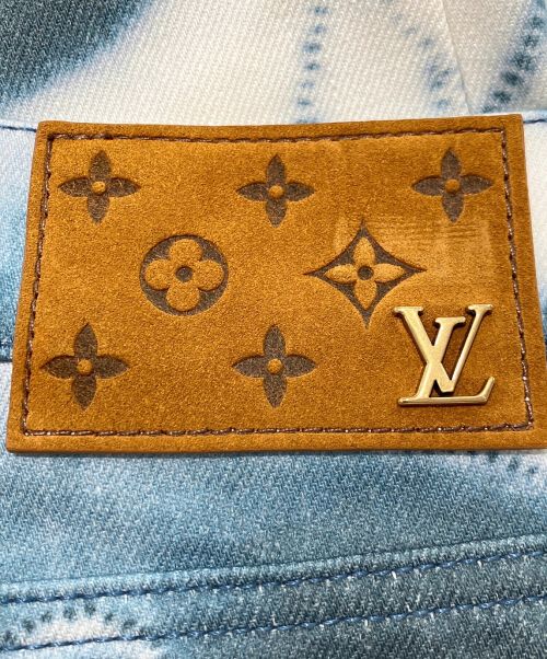LOUIS VUITTON（ルイ ヴィトン）LOUIS VUITTON (ルイ ヴィトン) ロゴ染デニムパンツ ホワイト×ブルー サイズ:W30の古着・服飾アイテム