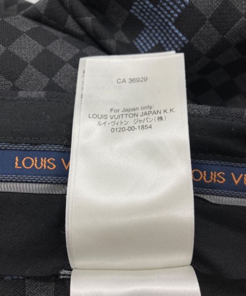 LOUIS VUITTON（ルイ ヴィトン）LOUIS VUITTON (ルイ ヴィトン) 総柄トラウザーパンツ グレー×ブラック サイズ:40の古着・服飾アイテム