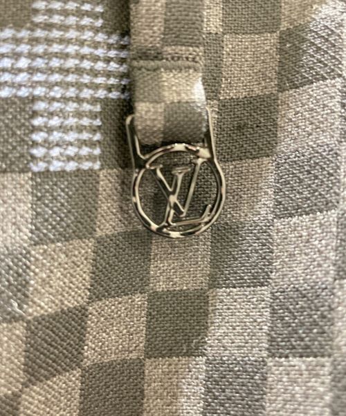 LOUIS VUITTON（ルイ ヴィトン）LOUIS VUITTON (ルイ ヴィトン) 総柄トラウザーパンツ グレー×ブラック サイズ:40の古着・服飾アイテム