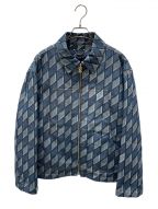 LOUIS VUITTONルイ ヴィトン）の古着「ダイヤモンドダミエ総柄中綿ブルゾン」｜ブルー