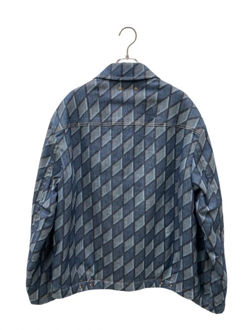 LOUIS VUITTON（ルイ ヴィトン）LOUIS VUITTON (ルイ ヴィトン) ダイヤモンドダミエ総柄中綿ブルゾン ブルー サイズ:46の古着・服飾アイテム