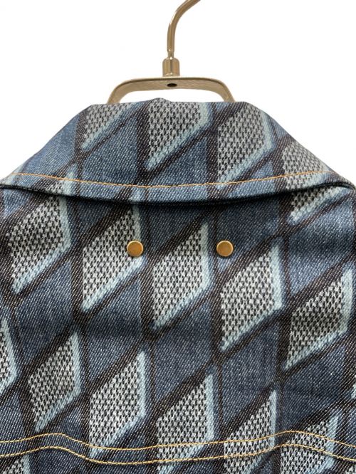 LOUIS VUITTON（ルイ ヴィトン）LOUIS VUITTON (ルイ ヴィトン) ダイヤモンドダミエ総柄中綿ブルゾン ブルー サイズ:46の古着・服飾アイテム