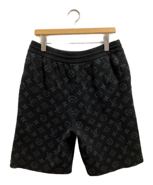 LOUIS VUITTON（ルイ ヴィトン）LOUIS VUITTON (ルイ ヴィトン) ロゴコットンニットハーフパンツ ブラック×グレー サイズ:Lの古着・服飾アイテム
