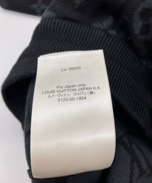 LOUIS VUITTON（ルイ ヴィトン）LOUIS VUITTON (ルイ ヴィトン) ロゴコットンニットハーフパンツ ブラック×グレー サイズ:Lの古着・服飾アイテム