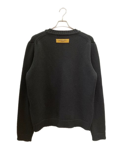 LOUIS VUITTON（ルイ ヴィトン）LOUIS VUITTON (ルイ ヴィトン) ビーズ装飾ウールニット ブラック サイズ:Mの古着・服飾アイテム