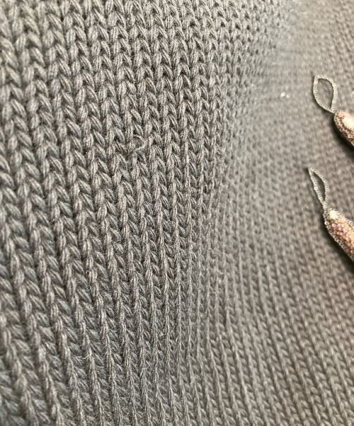 LOUIS VUITTON（ルイ ヴィトン）LOUIS VUITTON (ルイ ヴィトン) ビーズ装飾ウールニット ブラック サイズ:Mの古着・服飾アイテム