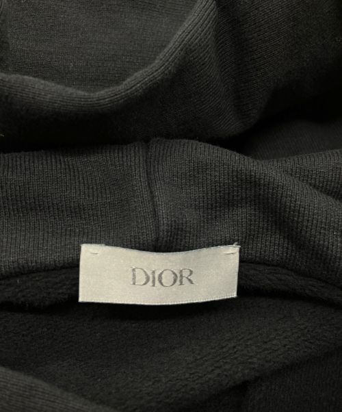 Christian Dior（クリスチャン ディオール）Christian Dior (クリスチャン ディオール) フラワーロゴ刺繍スウェットパーカー ブラック サイズ:34の古着・服飾アイテム