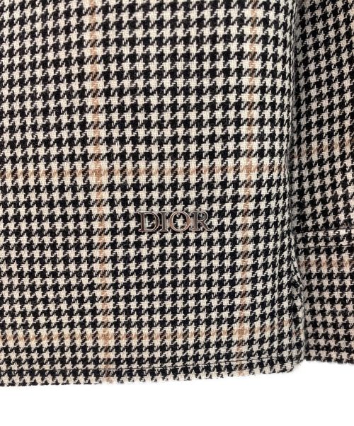 DIOR HOMME（ディオール オム）DIOR HOMME (ディオール オム) 千鳥格子CPジャケット ライトグレー×ブラック サイズ:46の古着・服飾アイテム