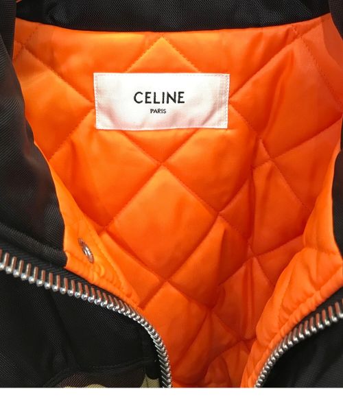 CELINE（セリーヌ）CELINE (セリーヌ) ルーズチェッカーボードボンバーブルゾン ブラック×カーキ サイズ:46の古着・服飾アイテム