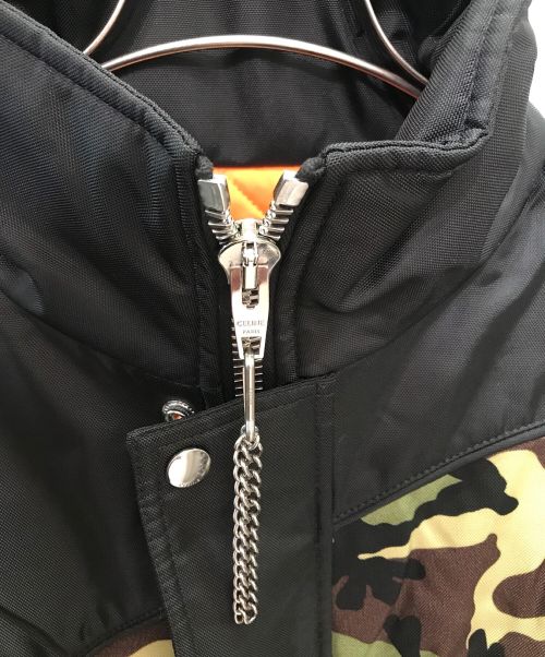 CELINE（セリーヌ）CELINE (セリーヌ) ルーズチェッカーボードボンバーブルゾン ブラック×カーキ サイズ:46の古着・服飾アイテム
