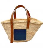 LOEWEロエベ）の古着「バスケットバッグ ミディアム」｜ブラウン×ネイビー