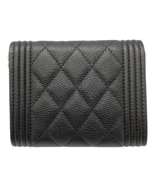 CHANEL（シャネル）CHANEL (シャネル) チェーンショルダーウォレット ブラック×ゴールドの古着・服飾アイテム