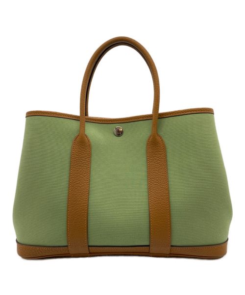 HERMES（エルメス）HERMES (エルメス) ガーデンパーティTPM グリーン×ブラウン サイズ:TPMの古着・服飾アイテム