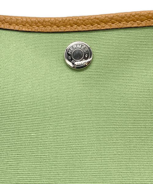 HERMES（エルメス）HERMES (エルメス) ガーデンパーティTPM グリーン×ブラウン サイズ:TPMの古着・服飾アイテム