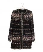 CHANELシャネル）の古着「ノーカラーツイードコート」｜ブラック