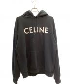 CELINEセリーヌ）の古着「ロゴフーディー」｜ブラック